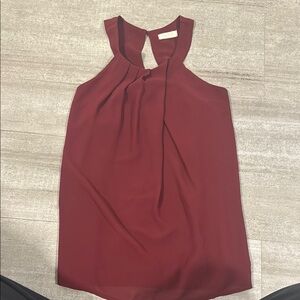 Elegant Sleeveless Burgundy Dress